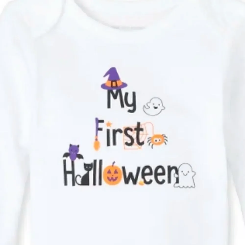 0-3 Months First Halloween bodysuit unisex baby